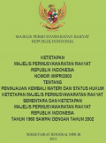 Ketetapan Majelis Permusyawaratan Rakyat Republik Indonesia Nomor : I/MPR/2003